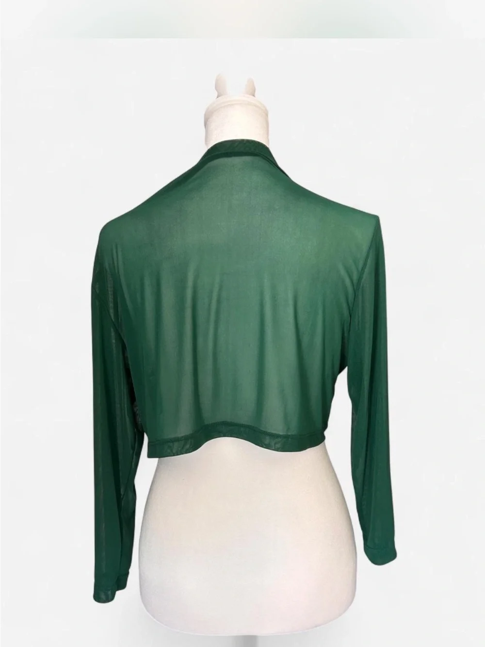 Forest Green Women’s Lightweight Bolero Cardigan - Picture 2 of 4